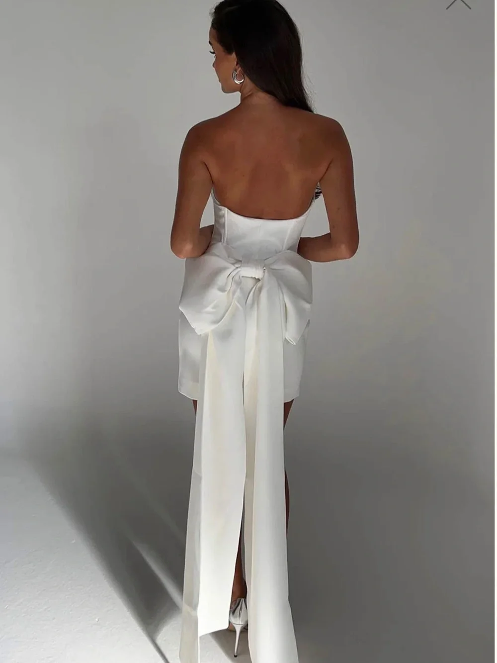 Meshki Meredith Strapless Bow Mini Dress